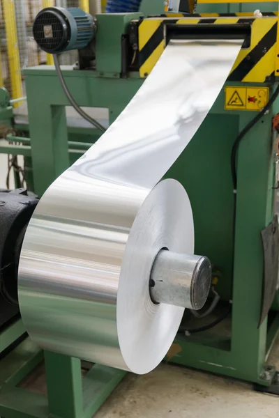 Aluminum roll for press molding. — Stock Photo, Image