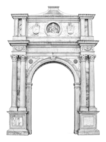 Marble portal in Gothic-Renaissance style suitable as frame or b — Stock Photo, Image