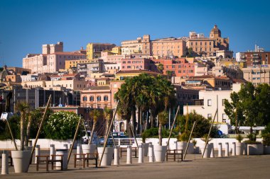 Görünüm Cagliari, Sardunya, İtalya.