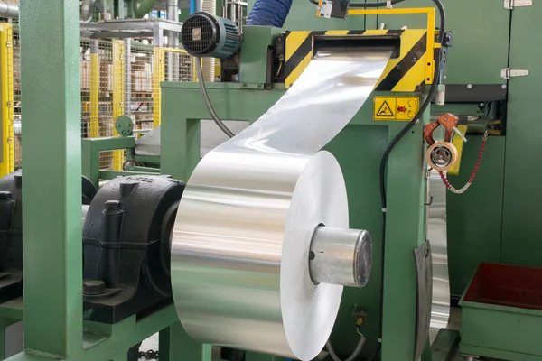 Aluminum roll for press molding — Stock Photo, Image