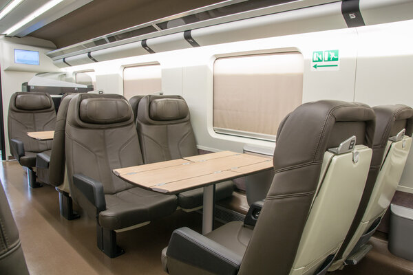 business class of a railroad car