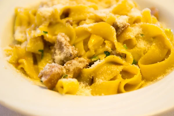 Tagliatelle con ceps — Foto Stock