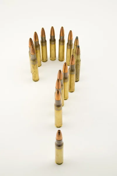 Bullets positioned as a question mark — Stock Photo, Image