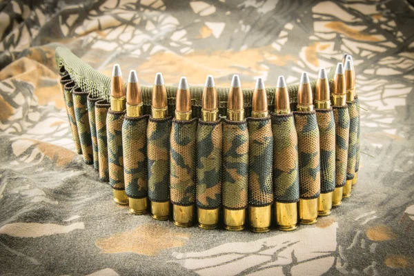 Cinto de munição camuflagem — Fotografia de Stock