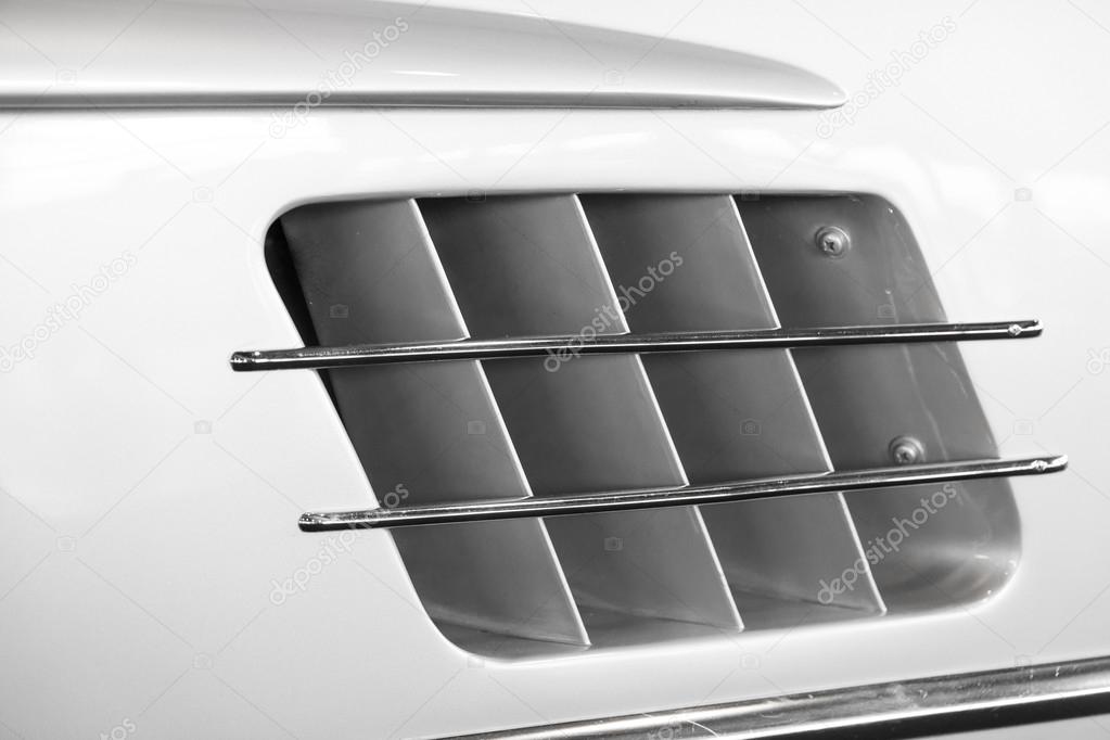 the air intake of a sports car