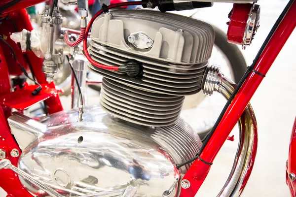 Detail of the head of the engine of a vintage motorcycles — Stock Photo, Image