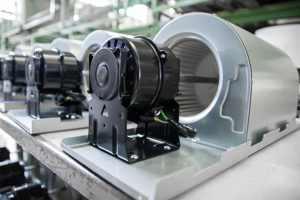 Fan motors on the rollers gravitational ready to be used — Stock Photo, Image