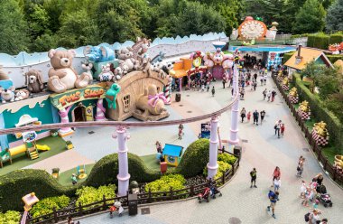 Gardaland Tema parkı Castelnuovo Del Garda, İtalya.