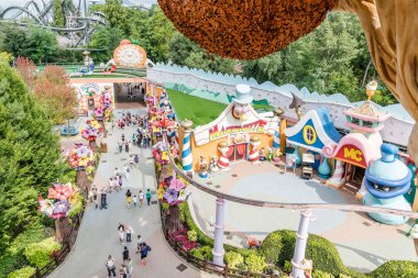 Gardaland Tema parkı Castelnuovo Del Garda, İtalya.