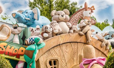 Gardaland Theme Park in Castelnuovo Del Garda, Italy. clipart