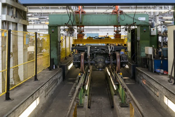 Banco di prova per carrello ferroviario rivisto . — Foto Stock