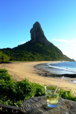 Chilling around in praia Conceição, on of the best beaches in Fernando Noronha, Brazil
