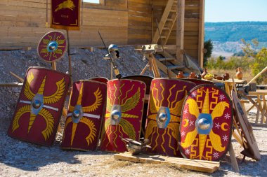 The camp of a Roman Legion clipart