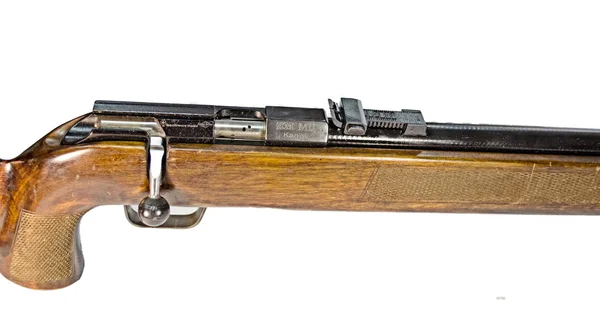 Vintage rifle in a cropped image on white background — Stock Photo, Image