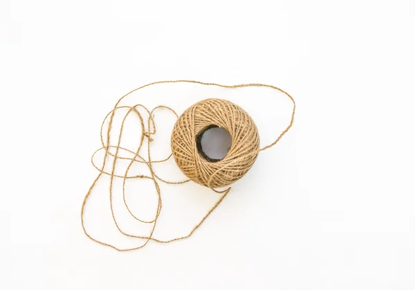 Skein of hard brown twine — Stock Photo, Image