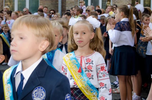 1. září v ukrajinské školy. — Stock fotografie