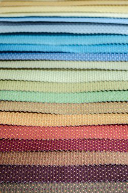 Nokta deseni closeup ile renkli Tekstil doku artıkları