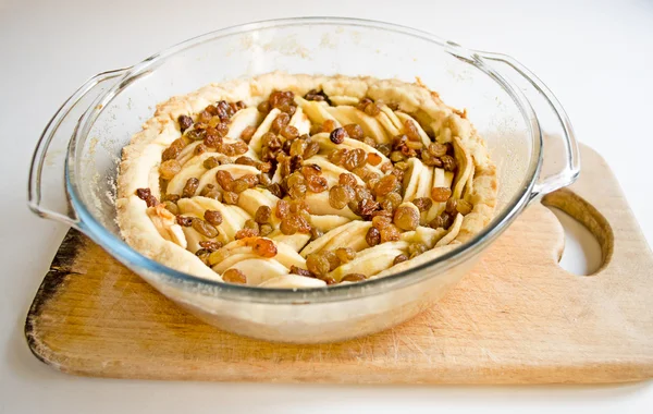 Home made Apple Pie with raisin — Stock Photo, Image