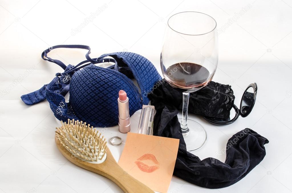 Set of women accessories for party