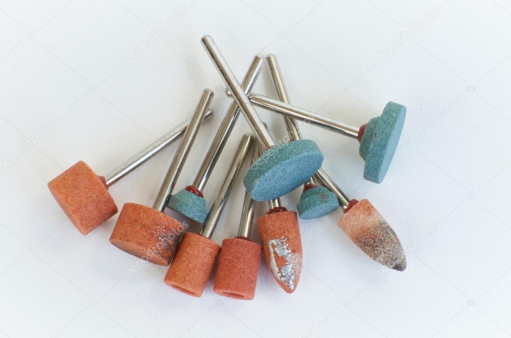 Set of different mini rotary tool bits