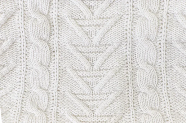 White knitted texture, woolen fabric close up