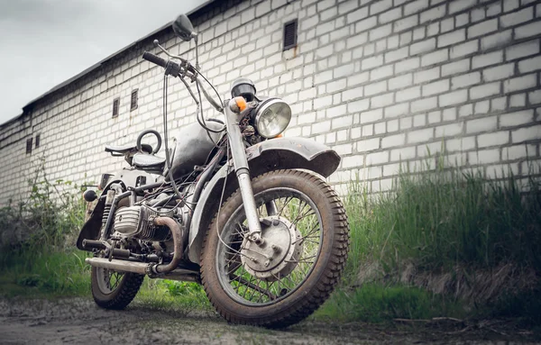Vecchia moto sovietica — Foto Stock
