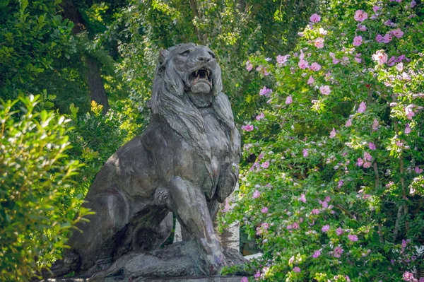 青銅のライオン。熟練した公園図 — ストック写真