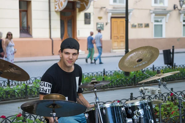 Music festival. Street musicians — Stock Photo, Image