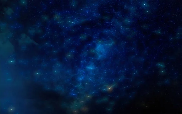 Abstrato Fundo Azul Com Estrelas Brancas — Fotografia de Stock
