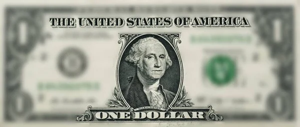 Makro Jedna Americká Dolarová Bankovka — Stock fotografie