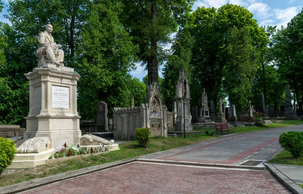 Lviv Ucrânia Julho 2019 Antigo Cemitério Gótico Lychakiv Lviv Ucrânia — Fotografia de Stock