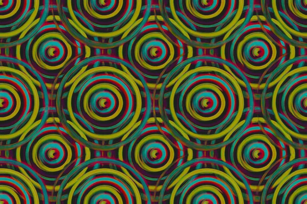 Helles Muster Grüner Ringe Abstrakter Digitaler Hintergrund Und Textur — Stockfoto