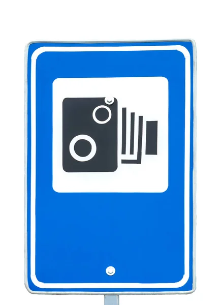 Verkeerstekens Voor Het Fotograferen Van Overtredingen Snelheidscontrole — Stockfoto