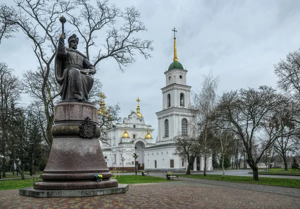 Poltava Ucrânia Abril 2021 Catedral Santa Dormição Igreja Ortodoxa Ucrânia — Fotografia de Stock