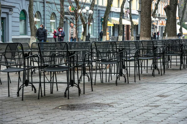 Poltava Ucrânia Abril 2021 Arquitetura Antiga Cidade Poltava Ucrânia Café — Fotografia de Stock