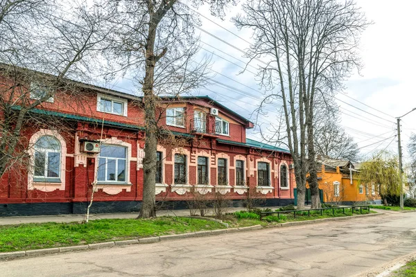 Poltava Ucraina Aprile 2021 Vecchia Casa Privata Mattoni Rossi Stile — Foto Stock