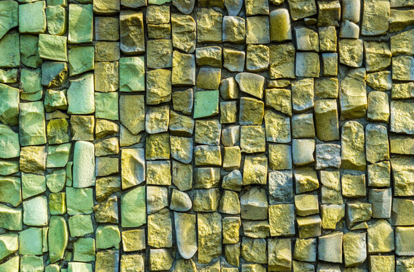 Текстура старой зеленой керамической мозаики