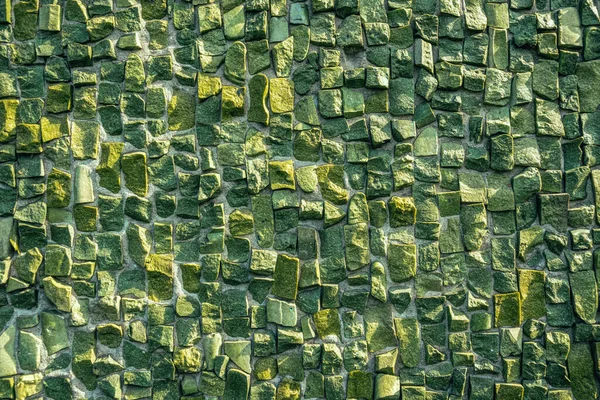 Текстура Старой Зеленой Керамической Мозаики — стоковое фото