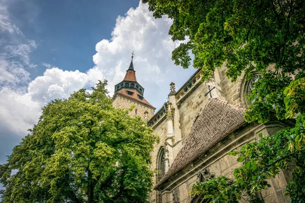 Medieval Lutheran Church in Romania. Black Church in Brasov city, Transylvania