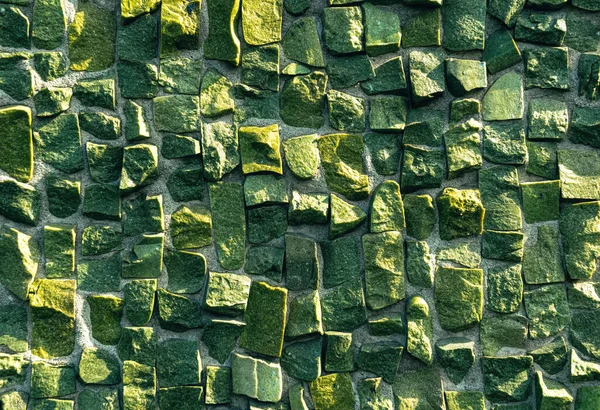 Textura Velho Mosaico Cerâmica Verde — Fotografia de Stock