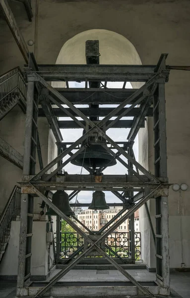 Starożytne Kopuły Brązu Miedzi Dzwonnicy Katedry Zofii Kijowie Ukraina — Zdjęcie stockowe