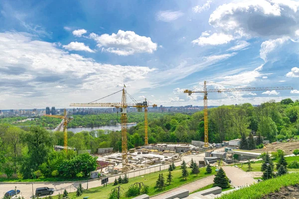 Городская Панорама Города Киева Столицы Украины — стоковое фото