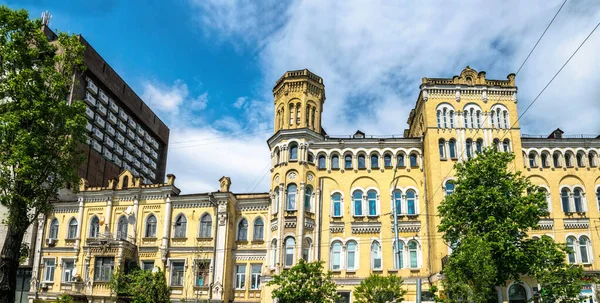 Kiev Ucrania Mayo 2021 Antiguo Edificio Ruinas Estilo Neogótico Centro — Foto de Stock