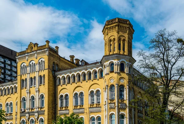 Kyiv Ukraine May 2021 Old Dilapidated Building Neo Gothic Style — Stock Photo, Image