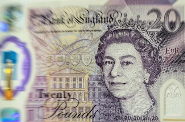 ロンドン イギリス 2021年8月10日 イギリス女王エリザベス2世の肖像画 イギリスの立憲君主 国家元首 — ストック写真