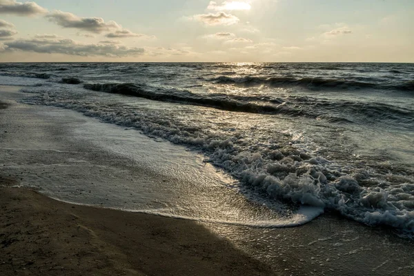 Atardecer Dorado Sobre Playa Los Ángeles — Foto de Stock