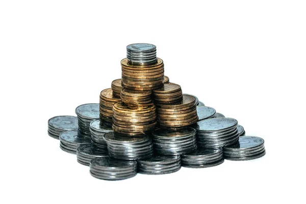 Érme Piramis Pénzszerzés Pénzügyi Hatékonyság — Stock Fotó