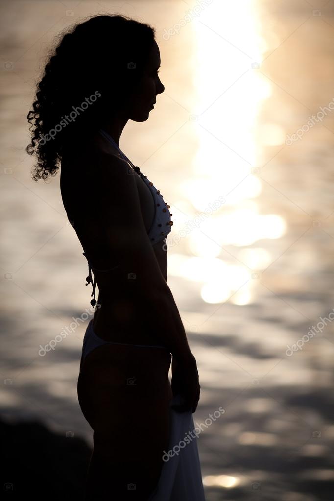 Summer sunset by the river