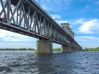 Dnieper Nehri, Kryukov demiryolu Köprüsü, Kremenchug, Ukrayna