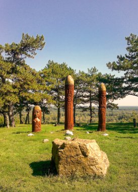 Pagan Tapınağı. Fallik sembolü. Ukrayna, Poltava